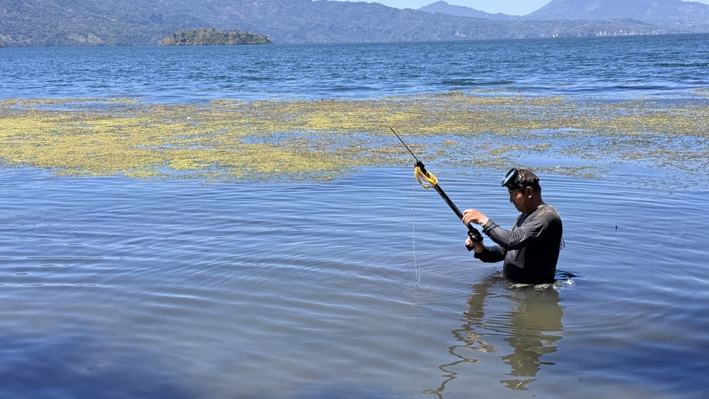 Luis Alonso, de San Edimignio es pescador y usa la técnica de arpón.