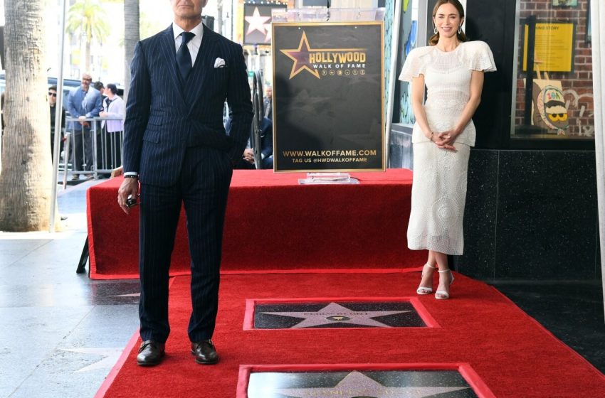  Emily Blunt y Stanley Tucci reciben estrella en el Paseo de la Fama de Hollywood