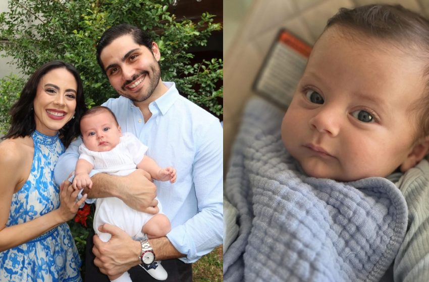  Influencers Paola Cea y Jesús Saudi presentan a su bebé en redes sociales