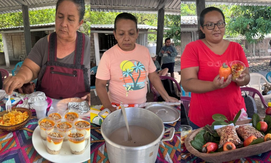 Emprendedoras de productos derivados del marañón de la Isla Montecristo/ Foto Geraldine Benítez.