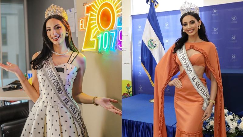 Giulia Zanoni, Miss Universo El Salvador, deslumbra en su gira por Estados Unidos
