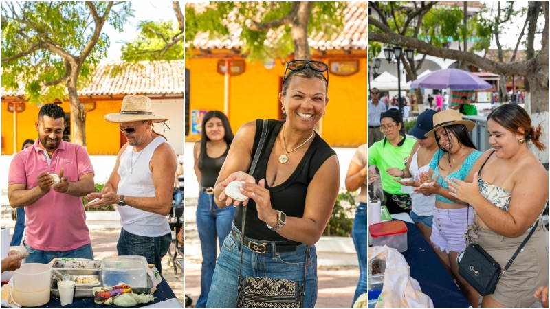 Turistas aprendieron a elaborar pupusas en Suchitoto en vacaciones