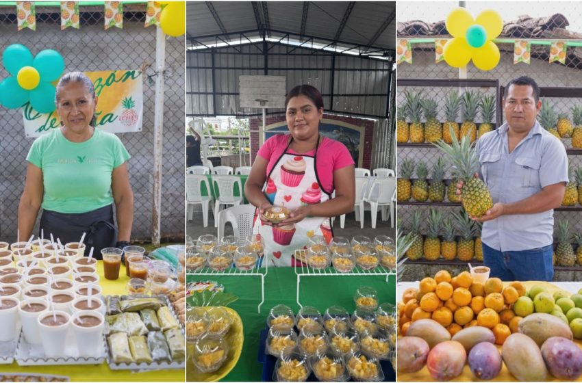  Emprendedores de Santa María Ostuma presentan productos derivados de la piña